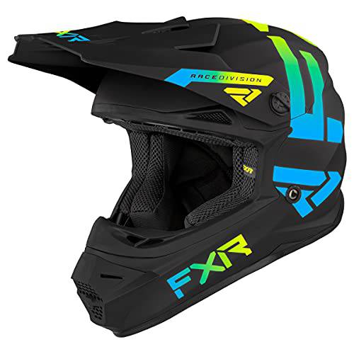 FXR Youth Legion 헬멧 (블랙/ 블루/ Hi-Vis - 라지)