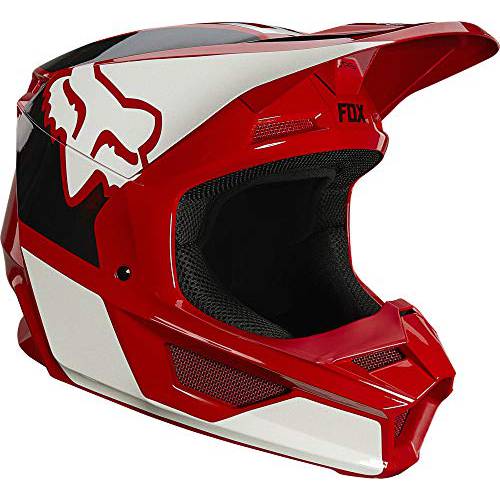 Fox 레이싱 남성용 V1 크로스 헬멧, Flame 레드 - REVN, 2X