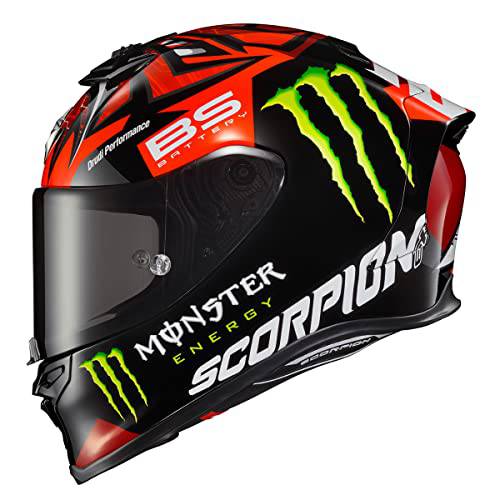 ScorpionEXO EXO-R1 에어 Quartararo 몬스터 에너지 헬멧 ( 블랙 - X-Large)