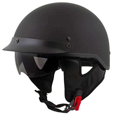 밀워키 헬멧S MPH9718DOT 매트 블랙 ’Momentum’ 하프 페이스 오토바이 헬멧 - X-Large
