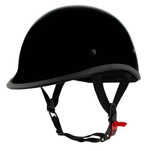 밀워키 헬멧S MPH9751DOT 광택 블랙 ’Polo’ 하프 페이스 오토바이 헬멧 - X-Large