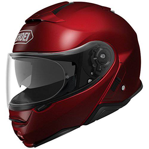 쇼에이 Neotec II Flip-Up 오토바이 헬멧 와인 레드 X-Large (추가 사이즈 and 컬러)