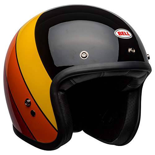 벨 커스텀 500 헬멧 (리프 광택 블랙/ Yellow/ 오렌지/ 레드 - 미디엄)