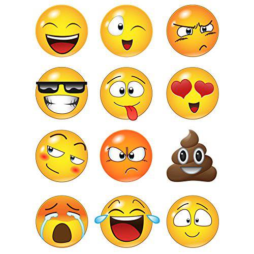 Emoji Faces 벽면 스티커 6052 (6in Emoji Faces)