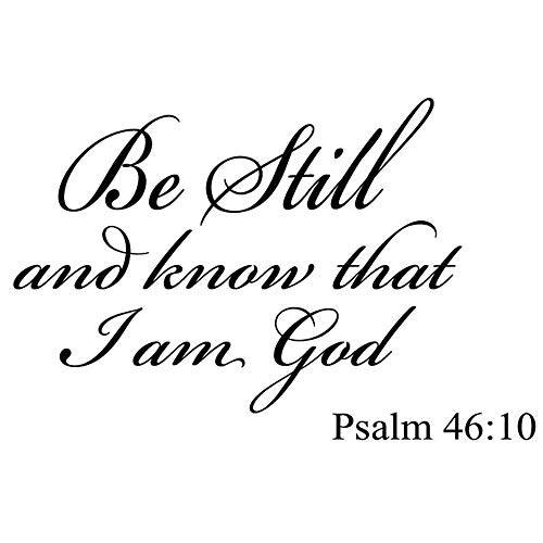 Be 스틸 and 알고있다 That I am God Psalm 46:10 비닐 벽면 아트 종교적인 홈 장식,데코 인용문 성경 Scripture 벽면 데칼,도안
