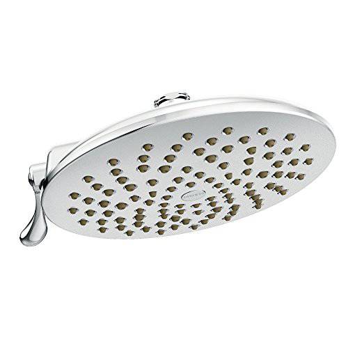 Moen S6320 Velocity Two-Function Rainshower 8-Inch 샤워헤드,샤워기 with Immersion Technology, Chrome