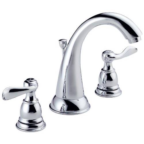 Delta FaucetWindemere Widespread 화장실 FaucetChrome, 화장실 Faucet3 Hole, 화장실 싱크대 Faucet, 메탈 배수구,배출구 Assembly, Chrome B3596LF
