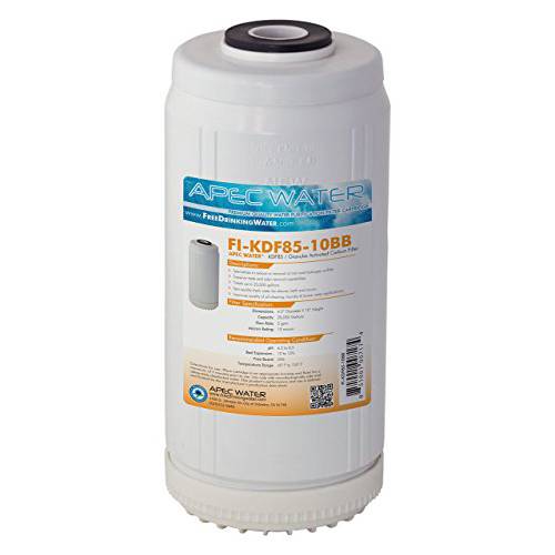 APEC Water Systems FI-KDF85-10BB US Made 아이언 and Hydrogen Sulfide 방지 교체용 용수필터, 물 필터, 정수 필터, 4.5x10