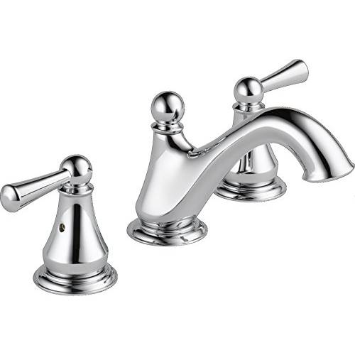 Delta FaucetHaywood Widespread 화장실 FaucetChrome, 화장실 Faucet3 Hole, 화장실 싱크대 Faucet, 배수구,배출구 Assembly, Chrome 35999LF