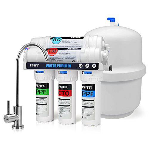 FS-TFC Reverse 삼투 Water Filtration 시스템 5-Stage 100 GPD Plus 엑스트라 세트 of 4 용수필터,물필터,여과기,필터 for 프리 (FS-RO-100G-A)