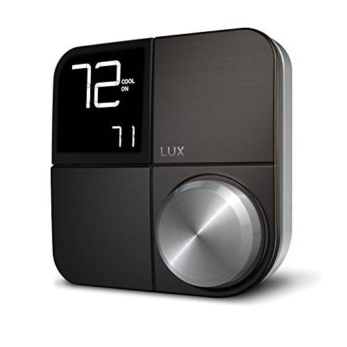 Kono KN-S-AMZ-004 와이파이 Enabled 스마트 Thermostat, Works with Alexa and Apple 홈 Kit, Geofencing Capable, Black