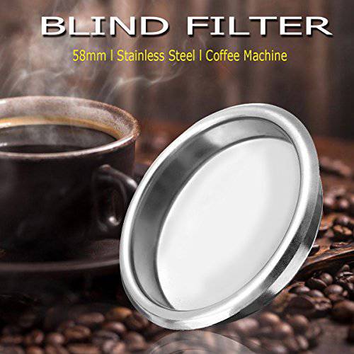 HAPYLY 58mm 메탈 블라인드 필터 for 에스프레소,커피 커피 세탁기 Maker 백 Flush 바스킷