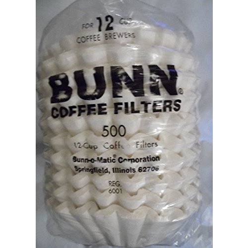 BUNN 6001 12-Cup Commercial 커피 Filters, 500-count, 화이트