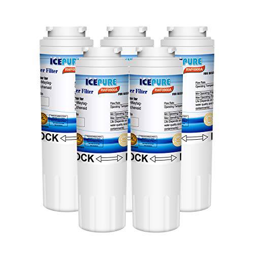 ICEPURE UKF8001 교체용 냉장고 용수필터, 물 필터, 정수 필터 For Maytag UKF8001, UKF8001AXX, 월풀 4396395, EDR4RXD1, 469006, EveryFilter 4, RWF0900A, 5PACK