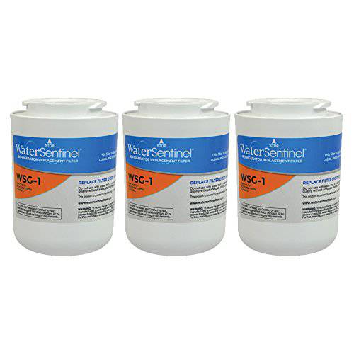 WaterSentinel WSG-1 냉장고 교체용 Filter: Fits GE, 핫 포인트& Kenmore 용수필터,물필터,여과기,필터 (3-Pack)