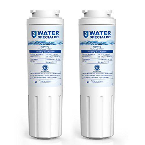 Waterspecialist UKF8001 용수필터, 물 필터, 정수 필터, 교체용 for Maytag UKF8001P, 월풀 EDR4RXD1, EveryFilter 4, PUR 4396395, 정화 II, UKF8001AXX-200, 469006, Pack of 2 (package may vary)