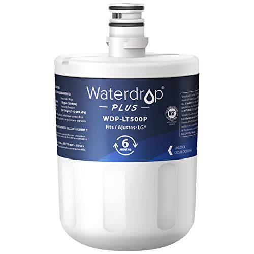 Water5231JA2002A 냉장고 용수필터, 물 필터, 정수 필터 Certified by NSF 401& 53& 42, 호환가능한 with LG LT500P, ADQ72910911, ADQ72910901, ADQ72910907, Kenmore GEN11042FR-08, 46-9890, Plus
