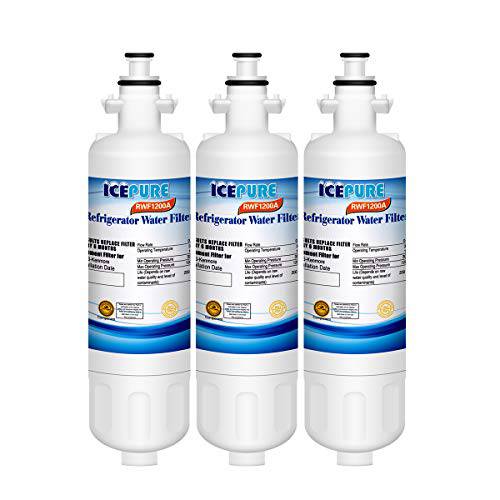 ICEPURE 프로 LT700P NSF53 Certified 교체용 for LG ADQ36006101, Kenmore Elite 9690, LFX28979ST, ADQ36006102, RWF1200A, LFX25978ST, LFXS30766S, LFXC24726S LFX28968ST 냉장고 Water 필터 3PACK