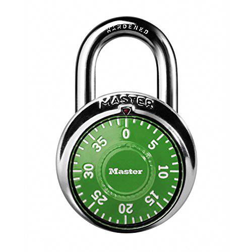 Master Lock 1505D 사물함 자물쇠,락커,락카 비밀번호 맹꽁이자물쇠,통자물쇠,자물쇠 1 Pack 다양한 컬러