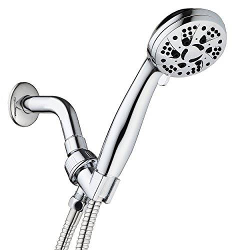 AquaDance 높은 수압 6-Setting 3.5 Chrome 얼굴, 페이스 소형,휴대용 샤워헤드 호스 the Ultimate Shower Experience Officially Independently Tested to 충족 엄선 US 품질 & 퍼포먼스 표준 with for