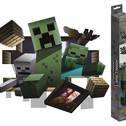 Trends International Minecraft - ROOMSCAPES 포스터,그림,사진 데칼,스티커 18x24, 멀티컬러