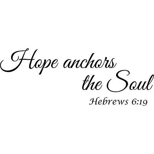 벽면 데칼 인용문 Hebrews 6:19 Hope 앵커 The 소울 성경 구절 벽면 데칼 장식,데코 사인