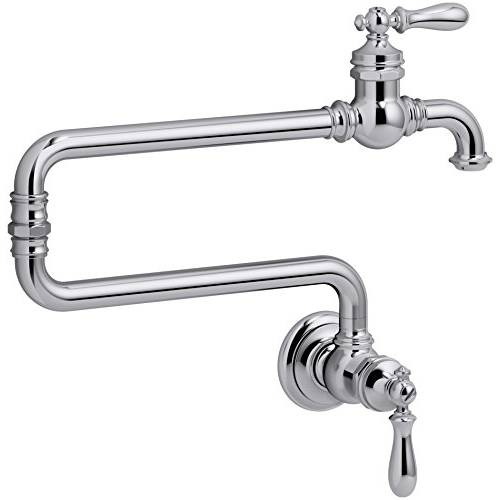 KOHLER 99270-CP Artifacts 벽면 고정 Pot Filler, 9.26 x 5.39 x 12.82 inches, Polished Chrome