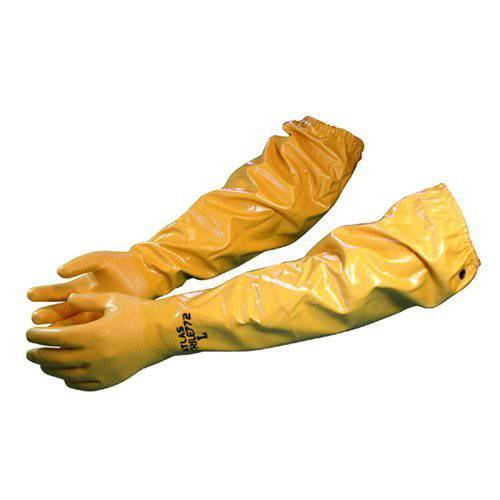 Atlas 772 라지 Nitrile Chemical 내구성 Gloves, 25, Yellow, 1-Pair