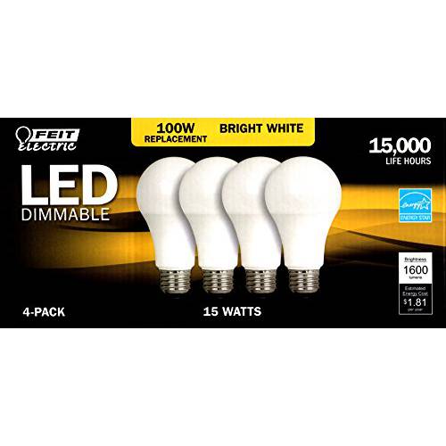 100 watt 디머블, 밝기 조절 가능 Led bulbs 4 pack