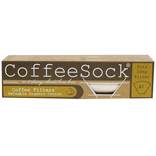 커피캡슐Sock Drip 2 Cone- GOTS Certified 오가닉,  화장솜 리유저블,재사용 커피필터