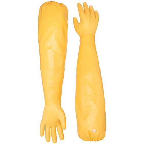 Showa Atlas 772 M Nitrile Elbow Length Chemical 내구성 Gloves, 26, Yellow