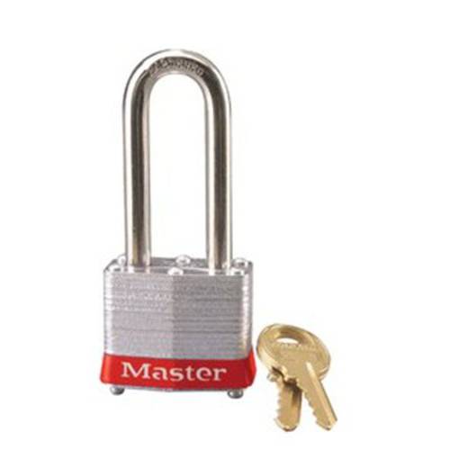Master Lock 3LHRED 세이프티,안전 Lockout 키,열쇠 여러 맹꽁이자물쇠,통자물쇠,자물쇠 1-9/ 16-inch 바디 2-inch 엑스트라 Length 걸쇠, 레드 범퍼