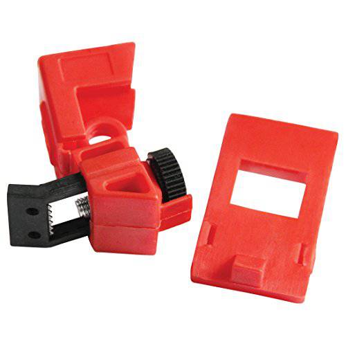 Lockout Safety Supply 7256 120/ 277V Clamp-On 파쇄기 Lockout-Cleat, 레드