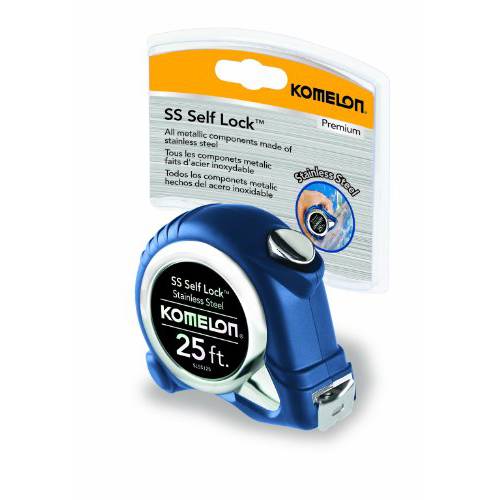Komelon SLSS125 25’ x 1 스테인레스 스틸 Self-Locking 테이프 치수,측정