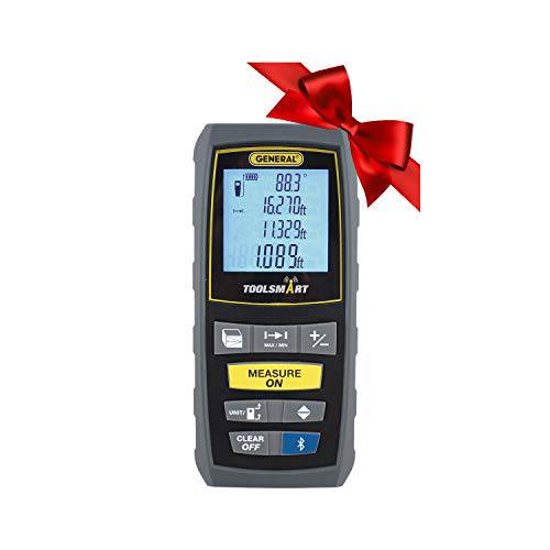 General Tools TS01 100’ 레이저 Measure, 블루투스 Connected, Calculates Area, Distance and Volume, Real-Time 계량