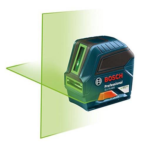 Bosch 75’ Green-Beam Self-Leveling Cross-Line 레이저 GLL75-40G