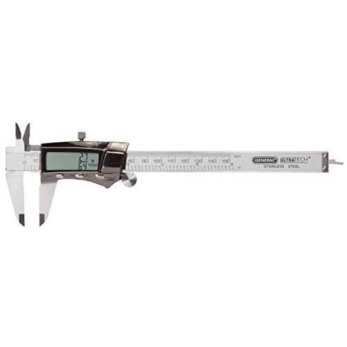 General Tools 147 디지털 Fractional 캘리퍼스,노기스,측경양각기 with Extra-Large LCD Screen, 3 모드 Display, 6-Inches