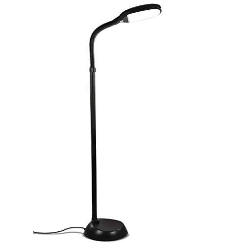 Brightech Litespan - bright led 스탠드, 램프, 등 공예 & 독서 - 뷰티샵 조명,라이트 속눈썹,래쉬 연장 - 자연스러운 일광 라이트닝 사무실,오피스 업무용 - 조절가능 구즈넥, 조절가능, 구부러질 수 있는 기둥 램프,등 - 블랙 for for for