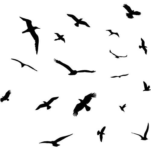 Flock of Birds 플라잉 벽면 데칼,도안 스티커 필 and 스틱 벽면 아트