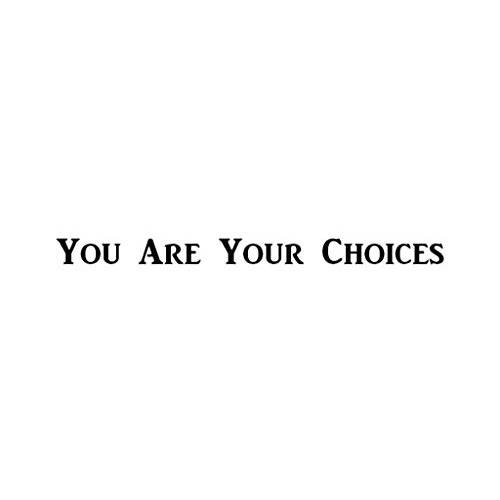 brandnameeng441 You are Your 선택 | Motivational 데칼 | 감동적인 데칼 | 프리미엄 Black Vinyl 데칼 | 16 by 1.6