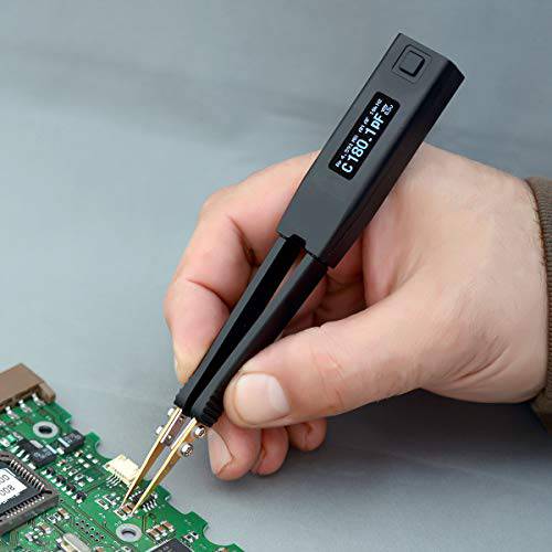 Smart Tweezers ST5-S 프로페셔널 LCR Meter/ ESR Meter with 스페어 테스트 Leads and 포켓,미니,휴대용 케이스
