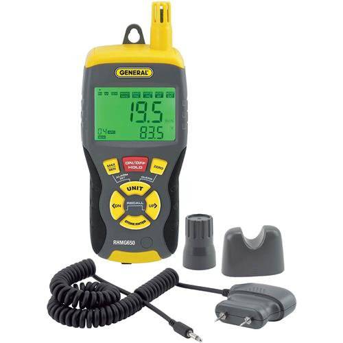 General Tools RHMG650 9-In-1 Thermo-Hygrometer with Pin/ Pinless 수분계