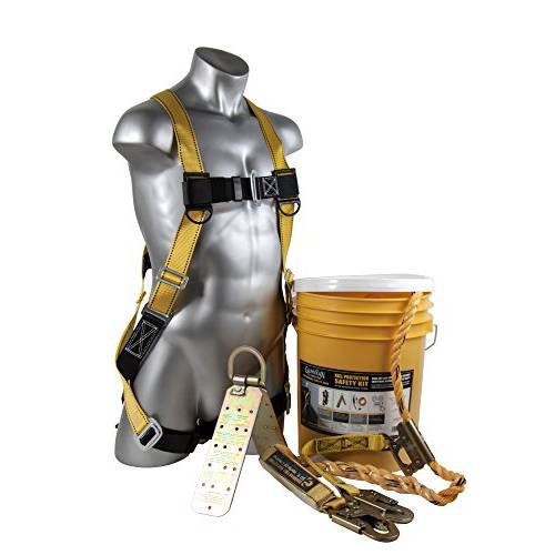 Guardian Fall Protection (Qualcraft) 00815 BOS-T50 버킷 of Safe-Tie Temper Anchor, 50-Foot 버티컬 라이프라인 조립품 and HUV