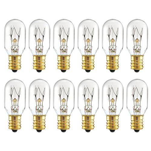 25 Watt 소금모양조명, 소금 모양 램프 Bulbs 히말라야, 히말라야산 Original,오리지날 교체용 라이트 Bulbs 백열등 Candelabra Bulbs E12 Socket-12 Pack