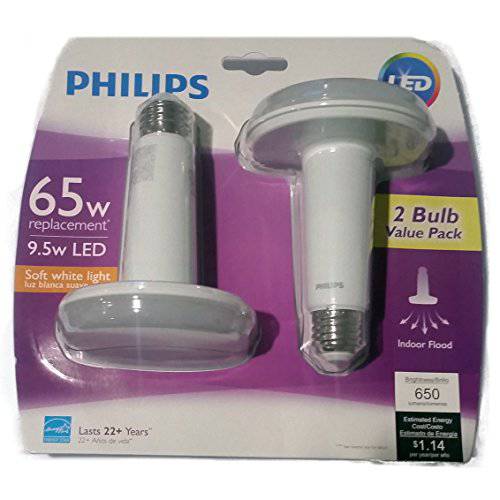 Philips Slimstyle 65W LED 홍수 Lights, 소프트 화이트 (2 Pack)