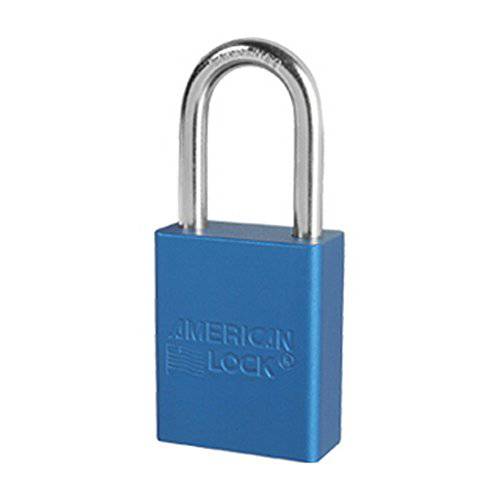 American Lock A1106BLU1KEY Q DG7272 Keyed Padlock, Aluminum, Blue
