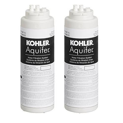 KOHLER K-77688-NA Aquifer 교체용 필터 카트리지 (2 Pack)