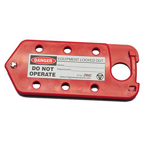 ZING 7102 RecycLockout Lockout Tagout 걸쇠 and 태그 콤비네이션, 재활용 플라스틱