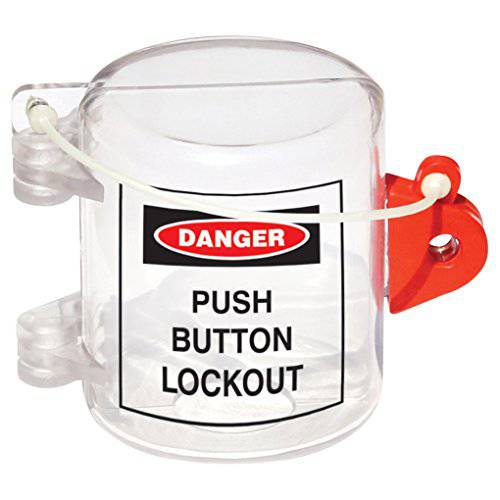 Lockout Safety Supply 7254 Oversize Push 버튼 Lockout, 투명