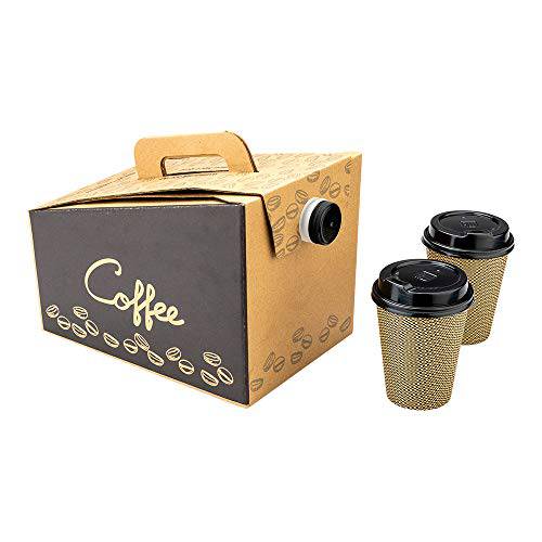 커피 테이크 Out Carrier, 일회용 커피 Dispenser, 보온,보냉 핫 Cold 벌크, 대용량 음료 서버, 국자 - 96 oz, 12 컵 - 10ct 박스
